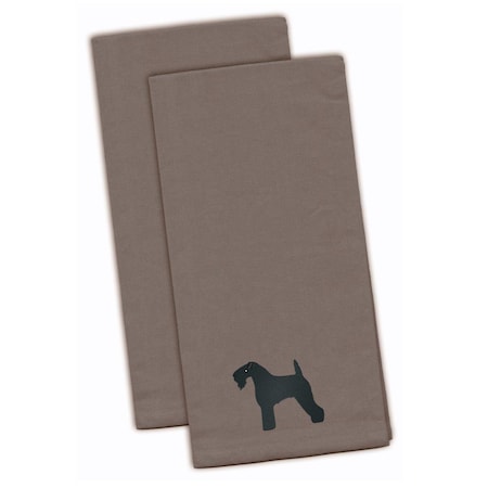 Carolines Treasures Kerry Blue Terrier Gray Embroidered Kitchen Towel BB3392GYTWE